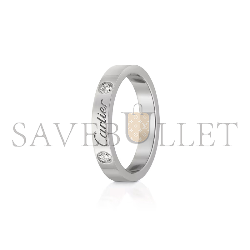 CARTIER C DE CARTIER WEDDING RING, WIDTH 3 MM, 2 DIAMONDS B4077800